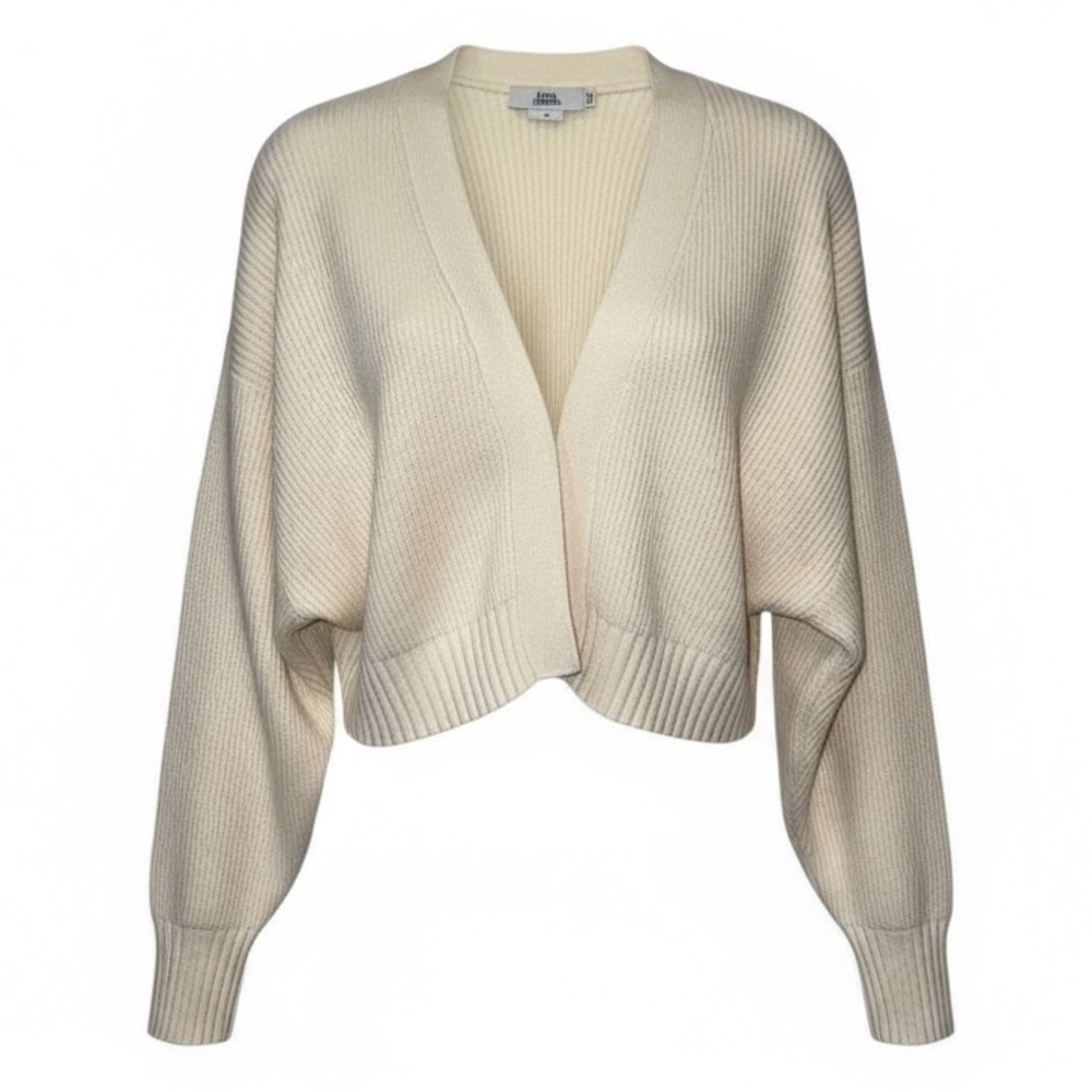 Love, Bonito Knit Metal Clasp Cardigan – Ivory – Size L/XL – NWT Cropped